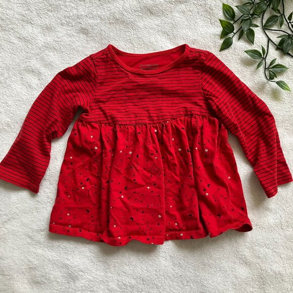 First Impressions Baby Dress 12M | EUC Tunic Red Navy Stripes Stars - Picture 14 of 14